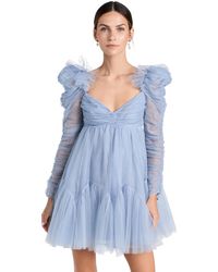 Zimmermann - Tulle Ruched Mini Dress - Lyst