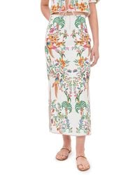 FARM Rio - Delicate Forest Midi Skirt - Lyst