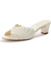 Reformation - Waldena Block Heeled Mules - Lyst