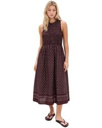 Madewell - The Melody Scoop Back Smocked Midi Dress - Lyst