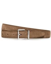 FRAME - The Suede Square Buckle Belt - Lyst