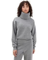Les Tien - Laralyn Banded Crop Cowl Neck Sweater - Lyst