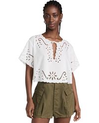 Sea - Liat Embroidery Short Sleeve Top - Lyst
