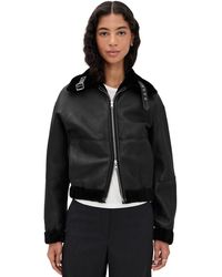 Helmut Lang - Shearling Bomber Jacket - Lyst