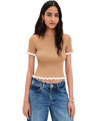 English Factory - Ruffle Detailed Knit Top - Lyst