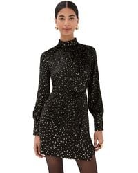 Jonathan Simkhai - Daphne Long Sleeve Draped Mock Neck Mini Dress - Lyst