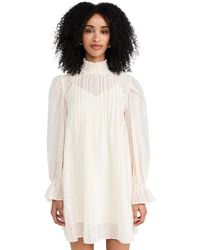 English Factory - Englih Factory Embroidered Organza Mock Neck Dre - Lyst