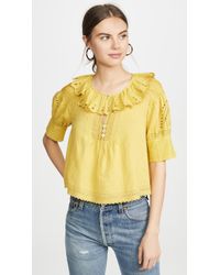 Sea Agatha Peasant Top - Yellow