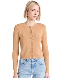 L'Agence - 'agence Tououe Crop Crew Neck Cardigan Oft Cae - Lyst