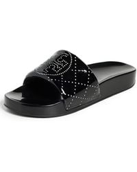 Tory Burch - Double T Pool Slides - Lyst