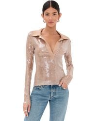 Monse - Sequin Mesh Top - Lyst