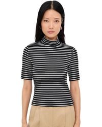 Rag & Bone - The Knit Stripe Rib Turtleneck Tee - Lyst