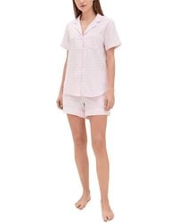 Petite Plume - Gingham Shorts Pajama Set - Lyst
