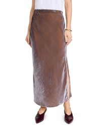 Madewell - Solana Slip Velvet Maxi Skirt - Lyst