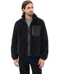 Vince - Faux Sherpa Zip Jacket - Lyst