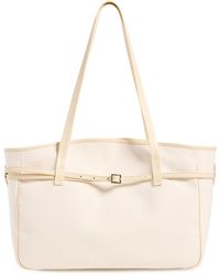 MANU Atelier - Xl Du Jour Canvas And Soft Calf Leather Tote - Lyst