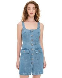 L'Agence - Button Front Tank Dress - Lyst