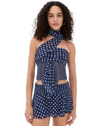GUIZIO - Chiffon Wrap Around Top - Lyst