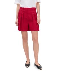 Theory - Pleated Front Shorts - Lyst