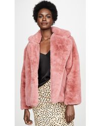 Apparis Manon Faux Fur Jacket - Pink