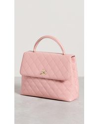 What Goes Around Comes Around Chanel Pink Tweed 2.55 Jumbo Bag