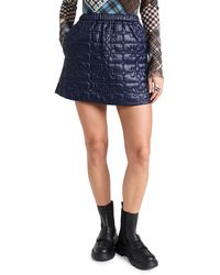 Ganni - Shiny Quilt Mini Skirt - Lyst