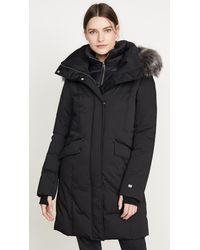 SOIA & KYO Emele Jacket With Faux Fur Trim - Black