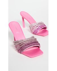 mules with crystal strap