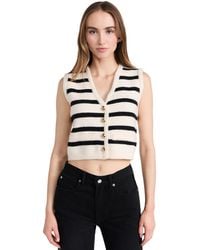 Line & Dot - Ine & Dot Tui Top Ivory And Back - Lyst
