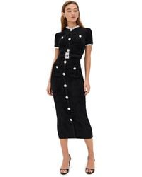 Self-Portrait - Chenille Knit Midi Dress - Lyst