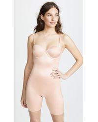 Spanx Suit Your Fancy Strapless Cupped Mid-thigh Bodysuit - Natural
