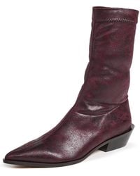 Tibi - Leo Faux Leather Boots - Lyst