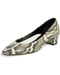 Aeyde - Helia Snake Print Calf Leather Heels - Lyst
