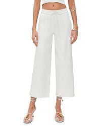 SPRWMN - Leather Cropped Baggy Pants - Lyst
