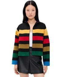 Alice + Olivia - Pearson Striped Sweater Jacket - Lyst