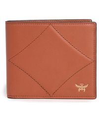MCM - Diamond Small Leather Wallet - Lyst