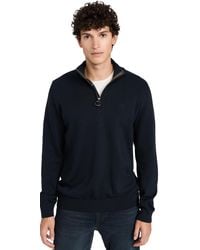 Barbour - Cotton Half Zip Sweater - Lyst