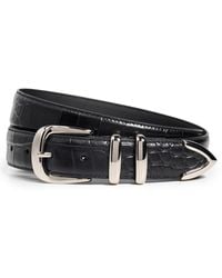 FAVORITE DAUGHTER - The Jordan Croc Embossed Belt - Lyst