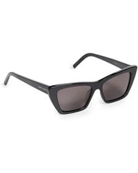 Saint Laurent - Sl 737 Mica Thin Cat Eye Sunglasses - Lyst