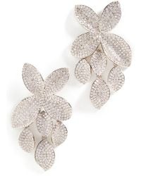 Shashi - Pave Flower Drop Earrings - Lyst