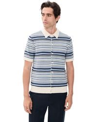 NN07 - Nolan Striped Button Sweater - Lyst