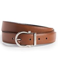 Ferragamo - Single Gancio Reversible Paloma Leather Belt - Lyst