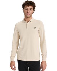 Fred Perry - Ong Eeve Pain Hirt Oatmea Xx - Lyst