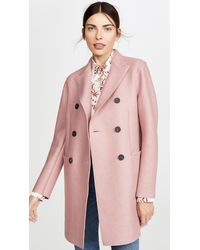 Harris Wharf London Short Double Breasted Coat - Pink