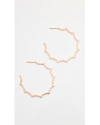 WALTERS FAITH Scalloped Hoops - White