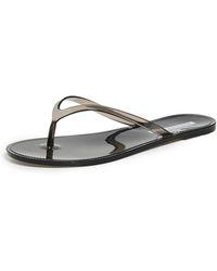 Black Suede Studio - Crystal Jelly Flip Flops - Lyst
