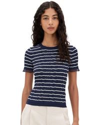 Rag & Bone - Chiara Stripe Short Sleeve Shirt - Lyst