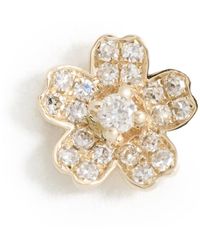 EF Collection - Diamond Mini Cherry Blossom Stud Earring - Lyst