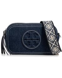 Tory Burch - Miller Denim Mini Crossbody Bag - Lyst