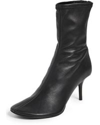 Acne Studios - Stretch Leather Ankle Boots - Lyst